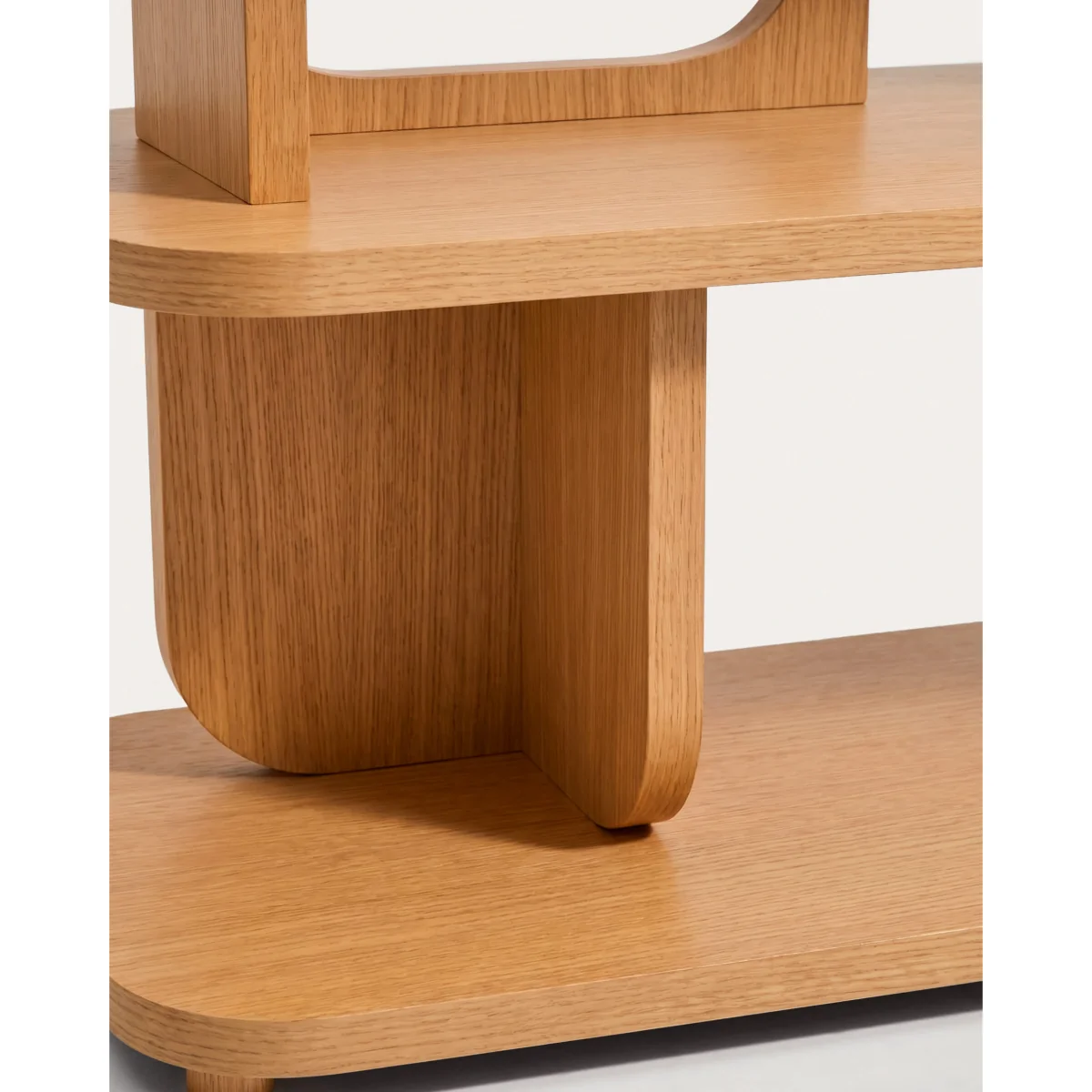 Aduma natural-coloured finish oak veneer shelving unit FSC 100% 100 x 65 cm – image 8
