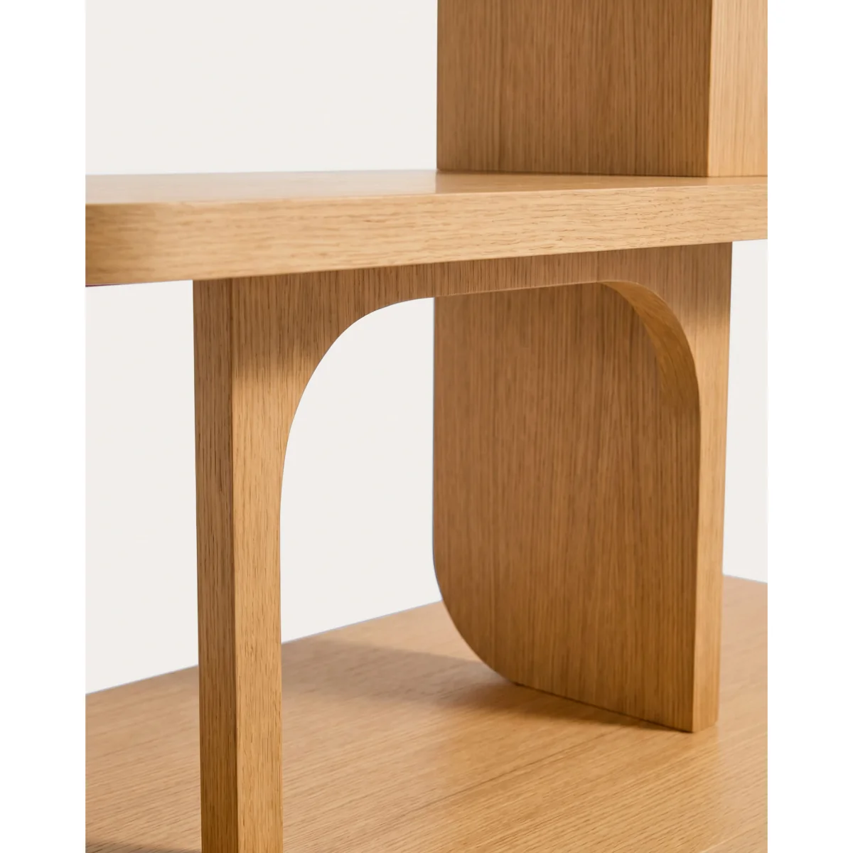 Aduma natural-coloured finish oak veneer shelving unit FSC 100% 160 x 187 cm – image 9