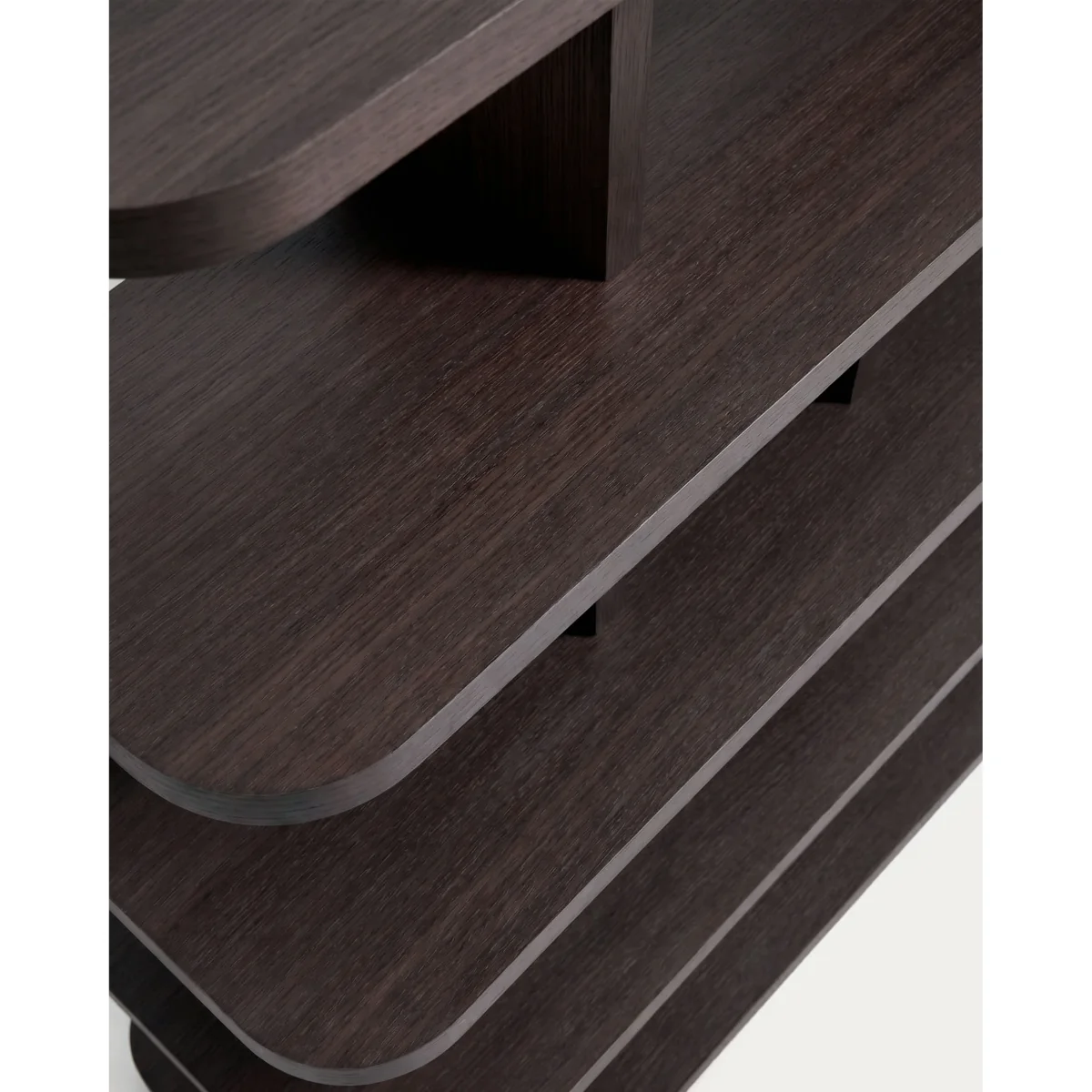 Aduma ebonised-finish oak veneer shelving unit with FSC 100% 160 x 187 cm – image 5