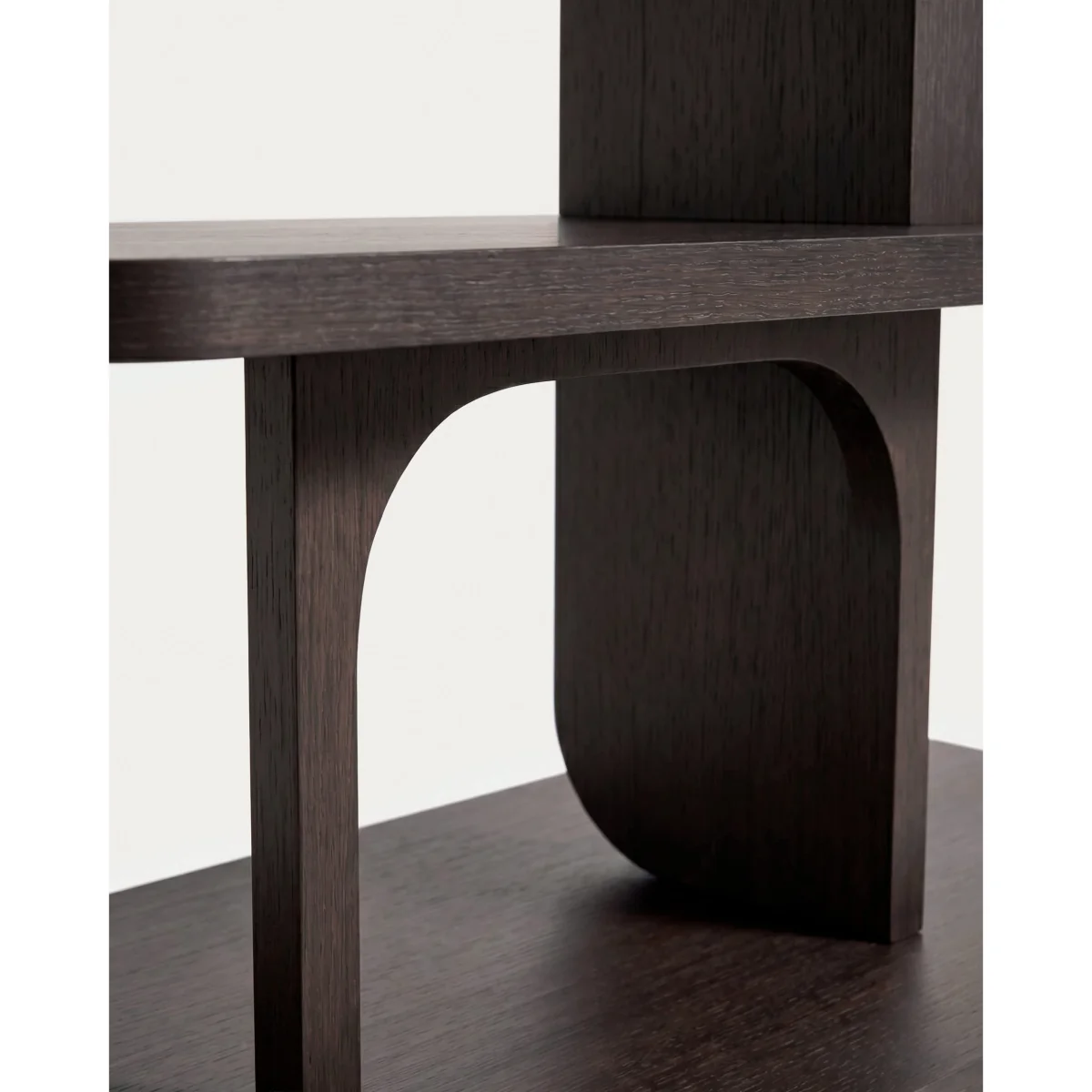 Aduma ebonised-finish oak veneer shelving unit with FSC 100% 160 x 187 cm – image 8
