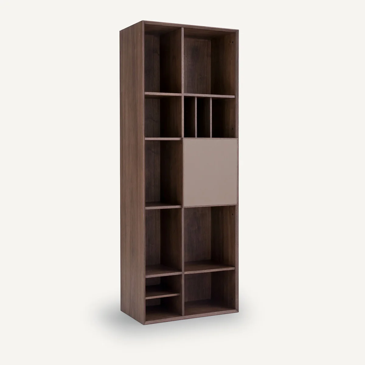 Mikube Walnut Bookcase with Leather Door – image 2