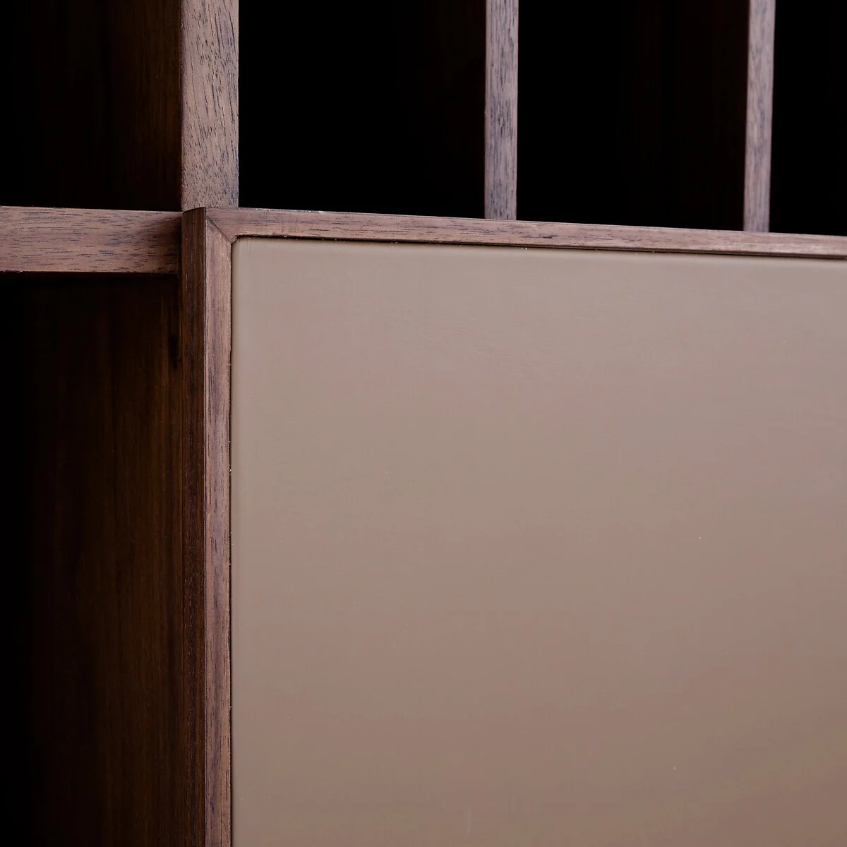 Mikube Walnut Bookcase with Leather Door – image 6
