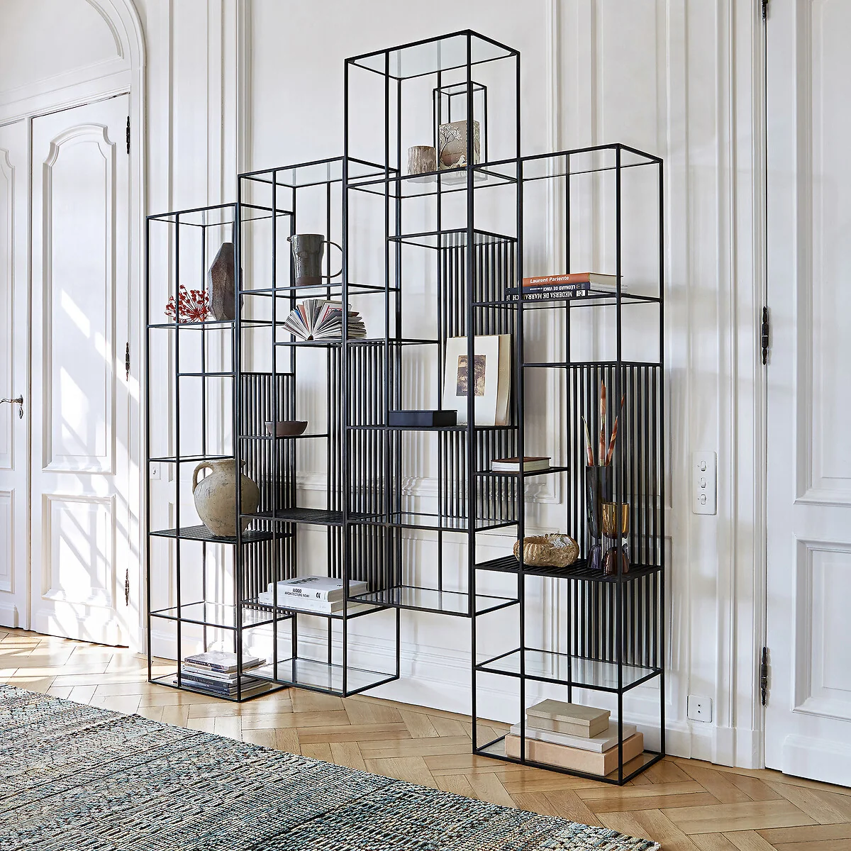 Rectiligne Metal & Glass Bookcase – image 3
