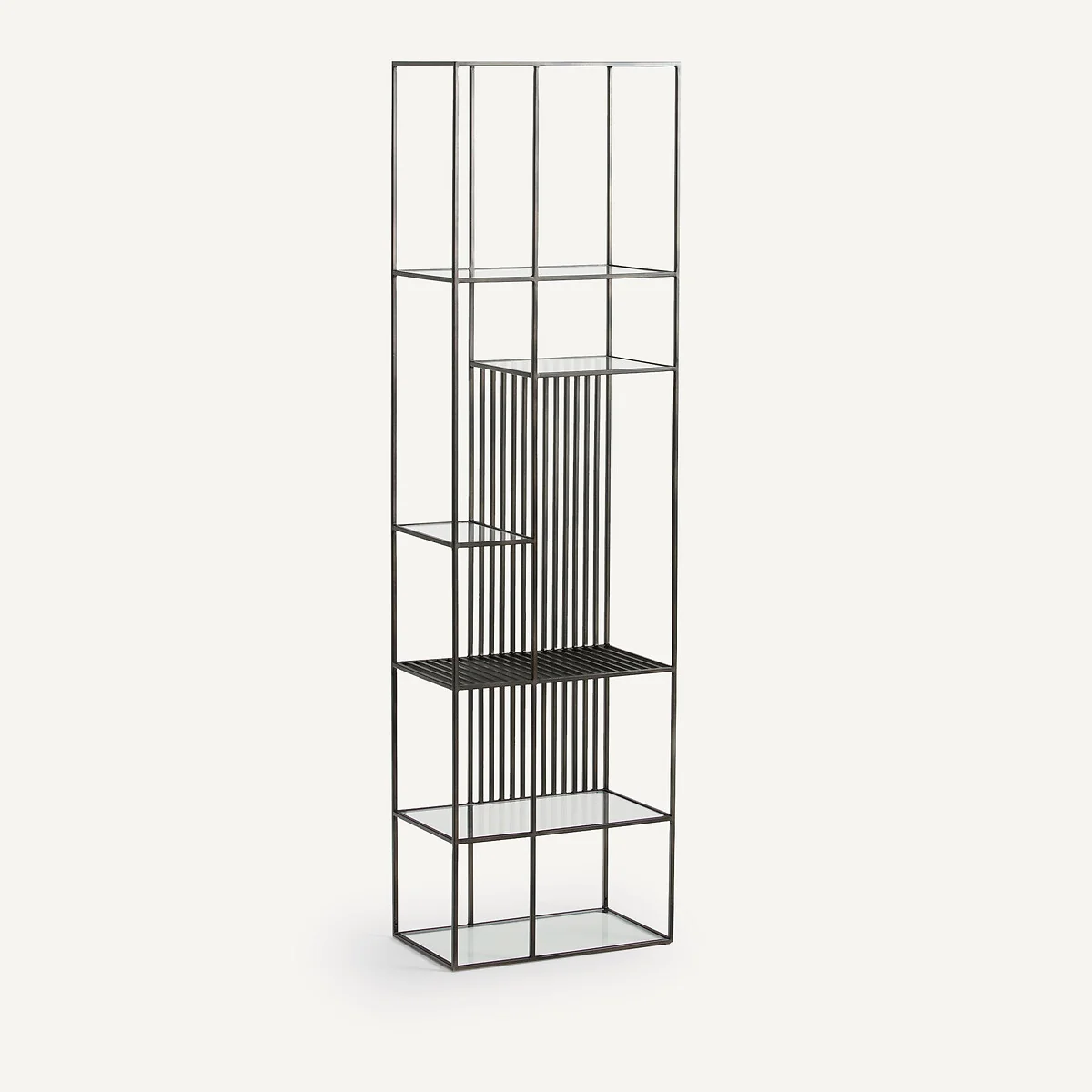 Rectiligne Metal & Glass Bookcase – image 4