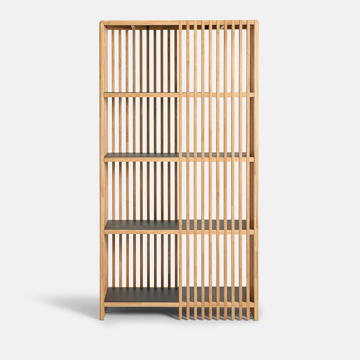 Jac Solid Oak and Steel Bookcase/Room Divider – image 2