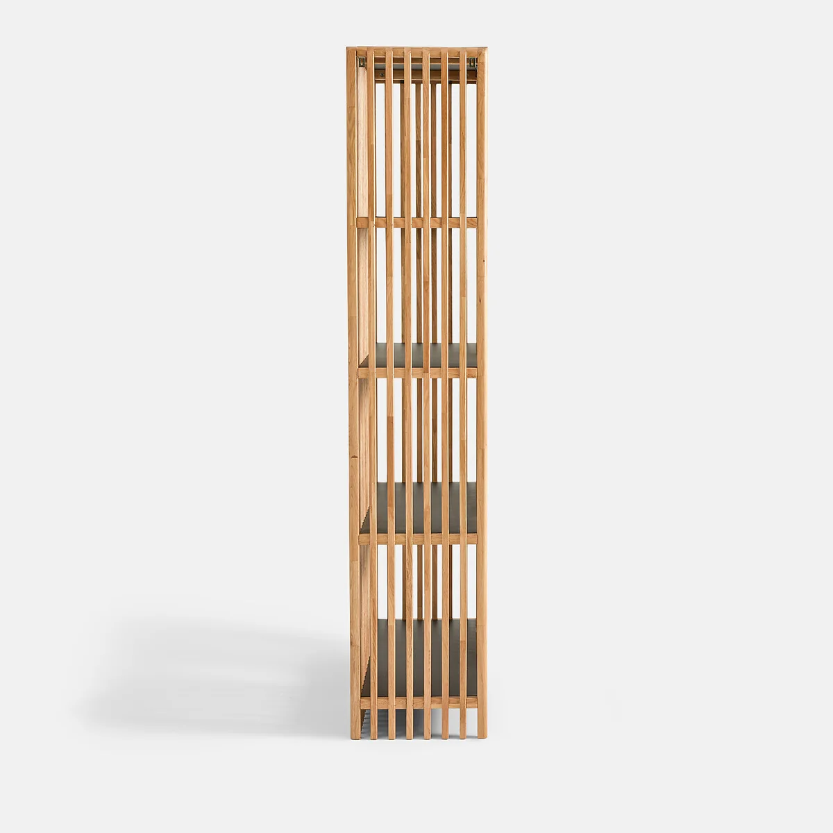 Jac Solid Oak and Steel Bookcase/Room Divider – image 3