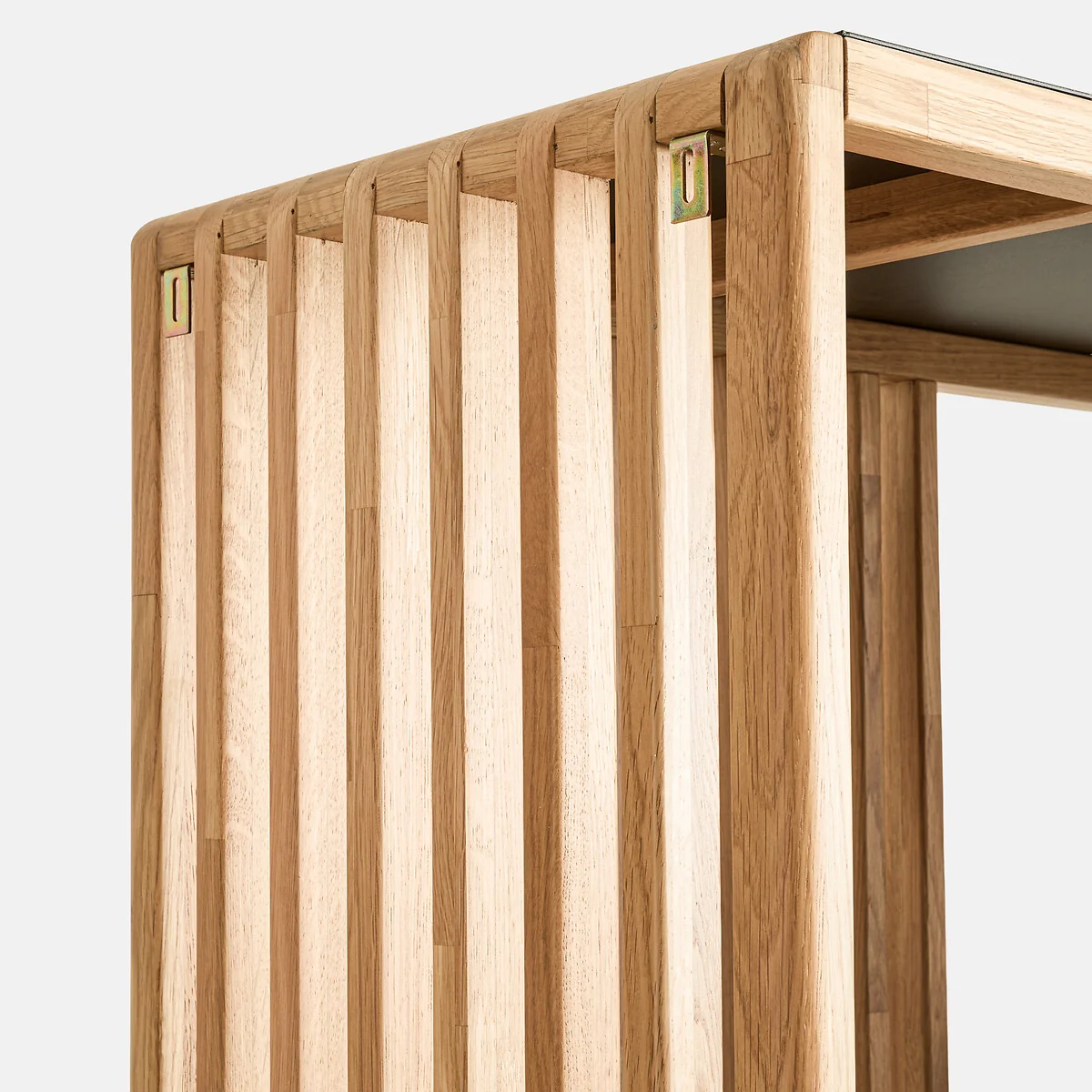 Jac Solid Oak and Steel Bookcase/Room Divider – image 4