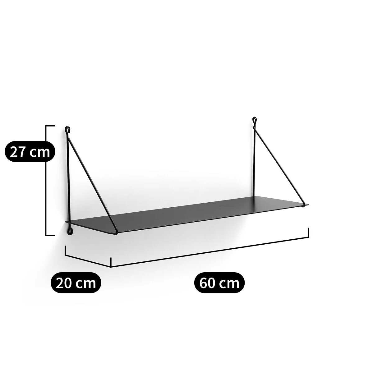 Spirollo L60cm Metal Wall Shelf – image 4