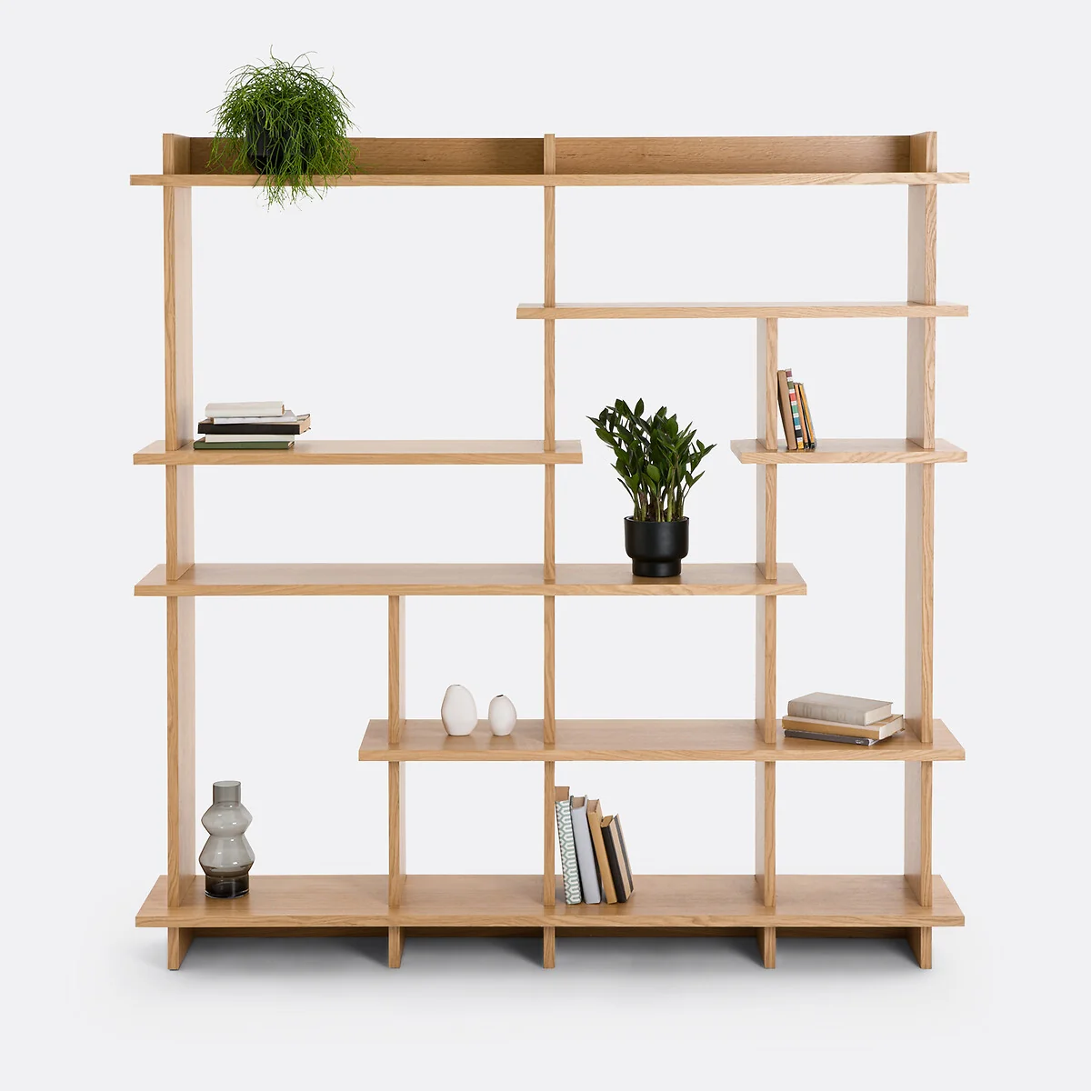 Orga Asymmetric Bookcase in Oak Veneer – image 3
