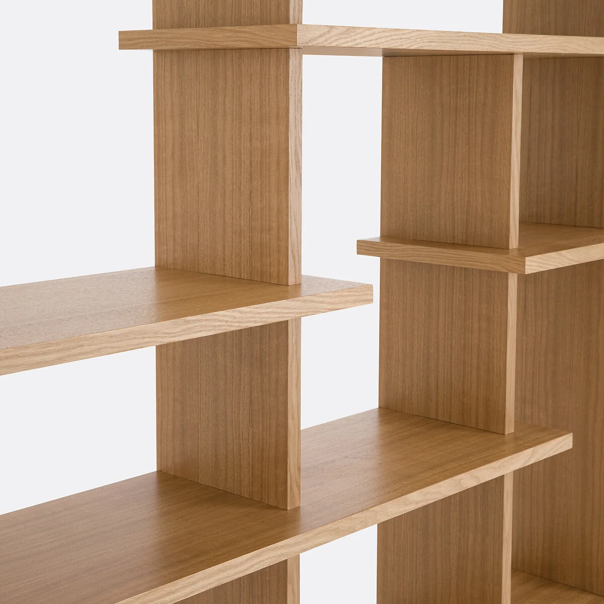 Orga Asymmetric Bookcase in Oak Veneer – image 4