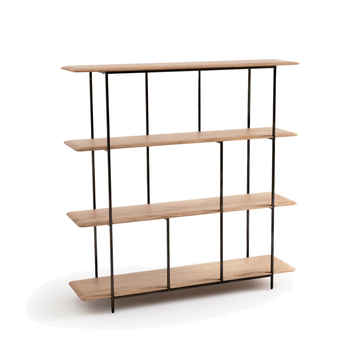 Jacobson Oak & Metal Shelving Unit – image 1