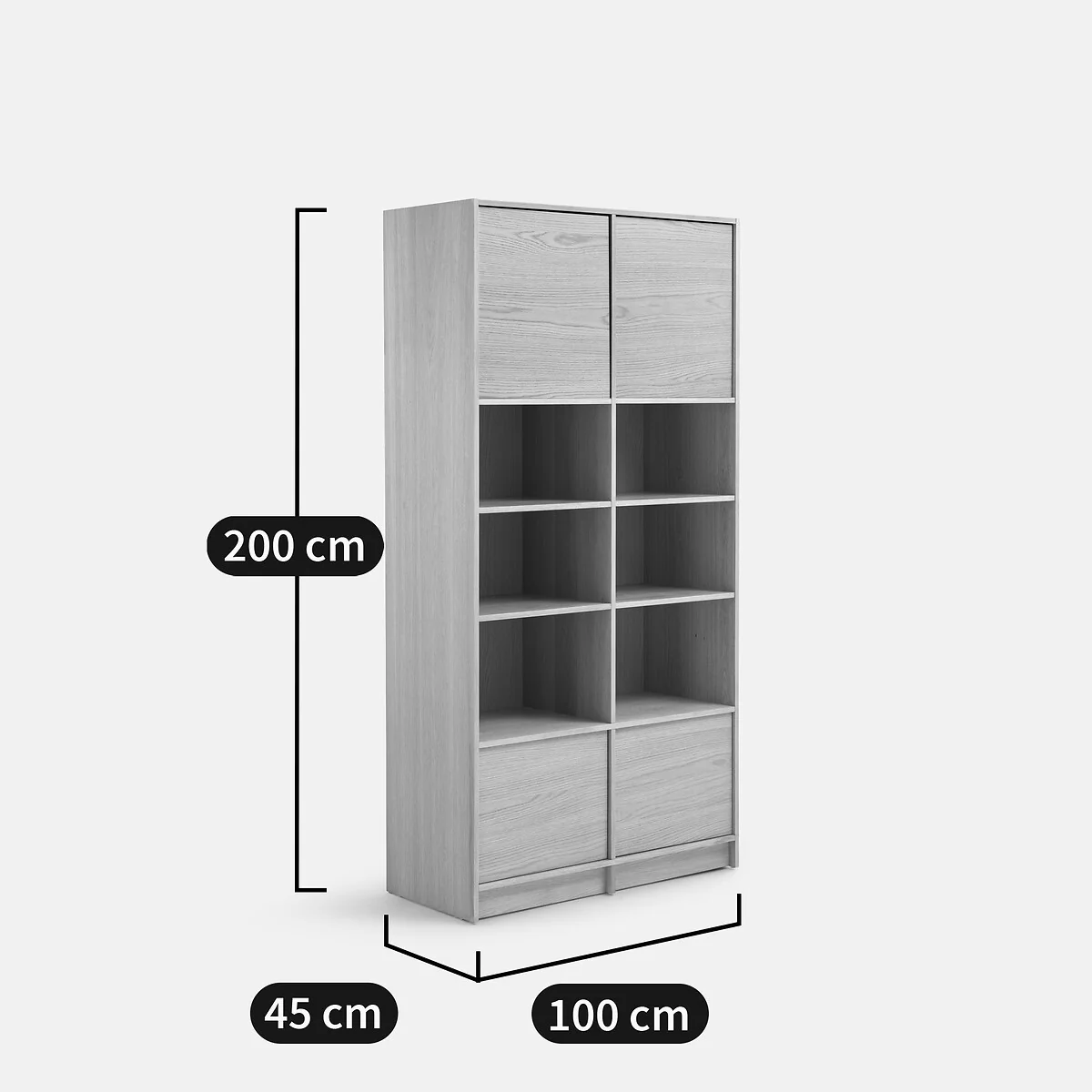 Senssia Modular 4-Door Bookcase – image 8