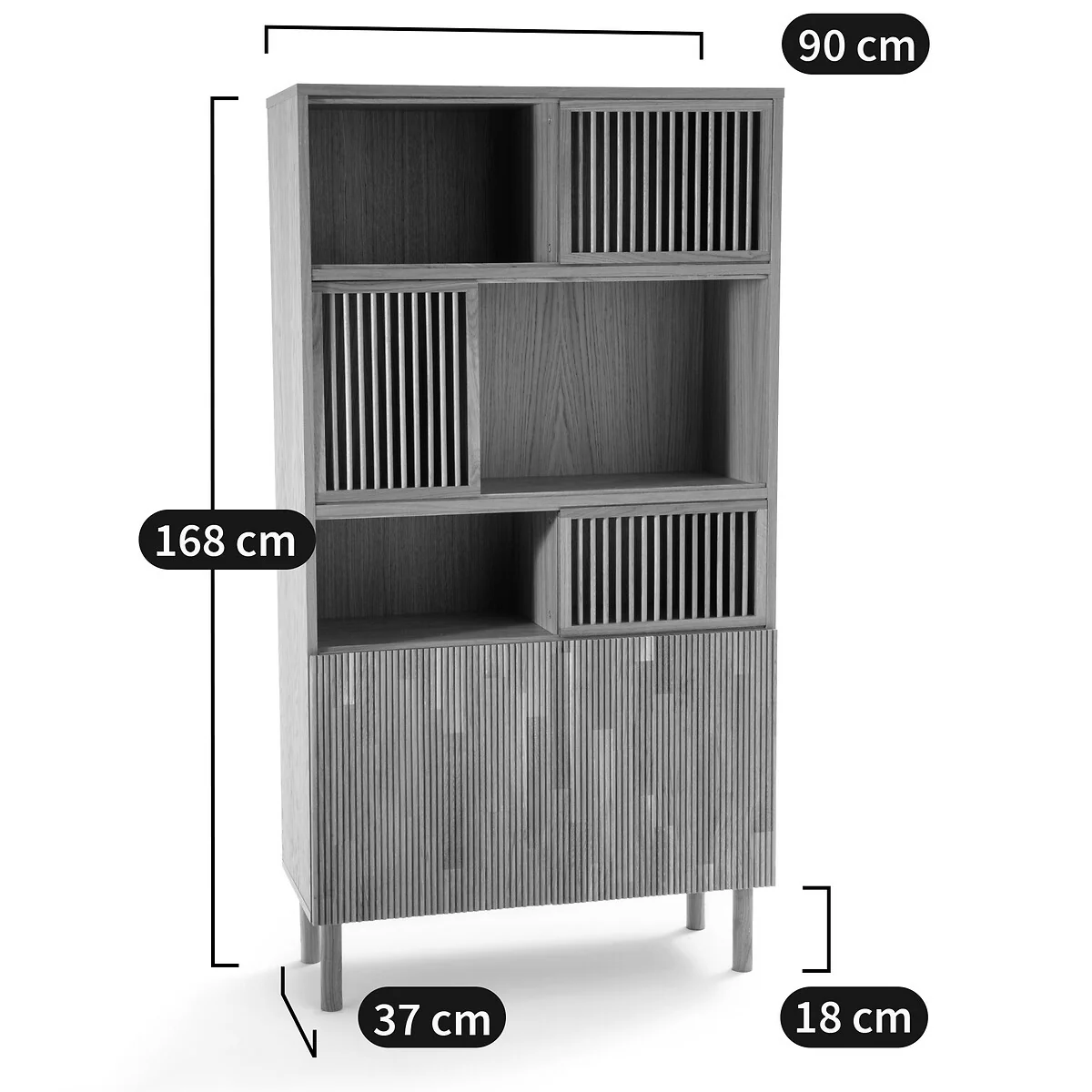 Bilbao Oak Storage Bookcase – image 6