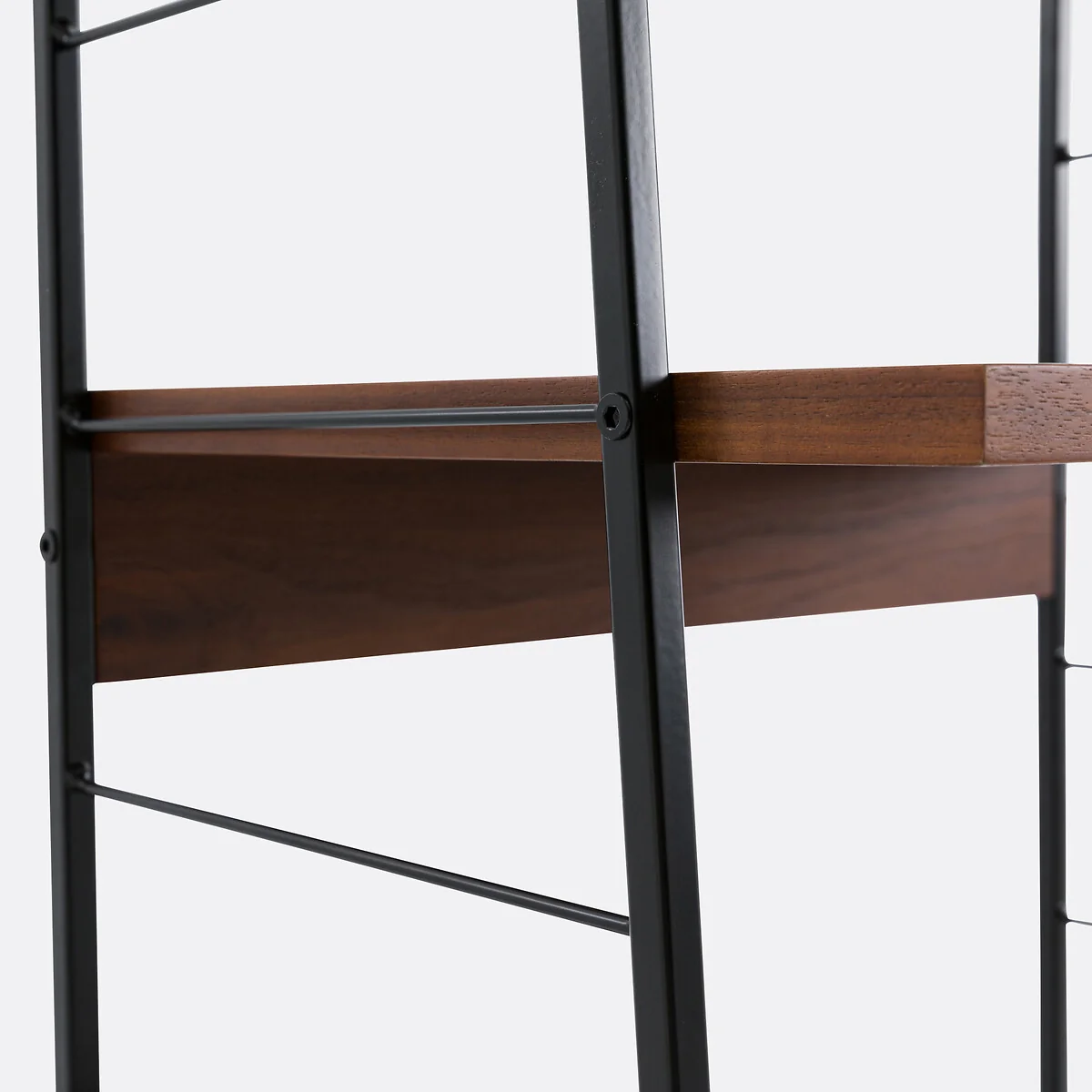 Watford Bookcase in Steel and Walnut Veneer, 220cm High – image 4