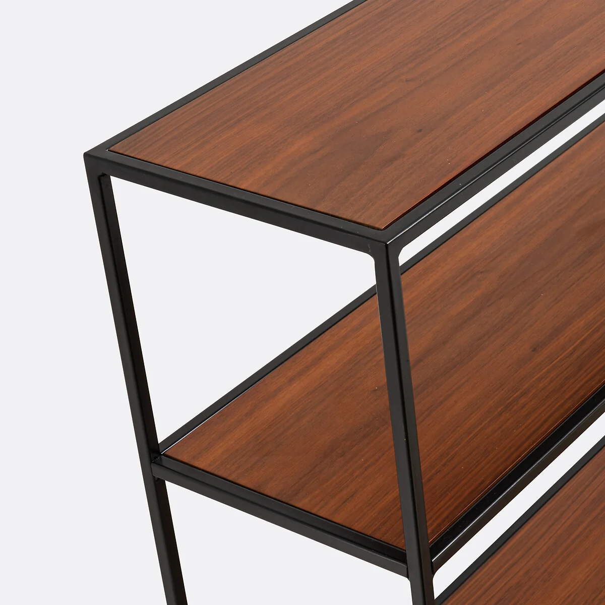 Watford Walnut & Metal Shelving Console Unit – image 5