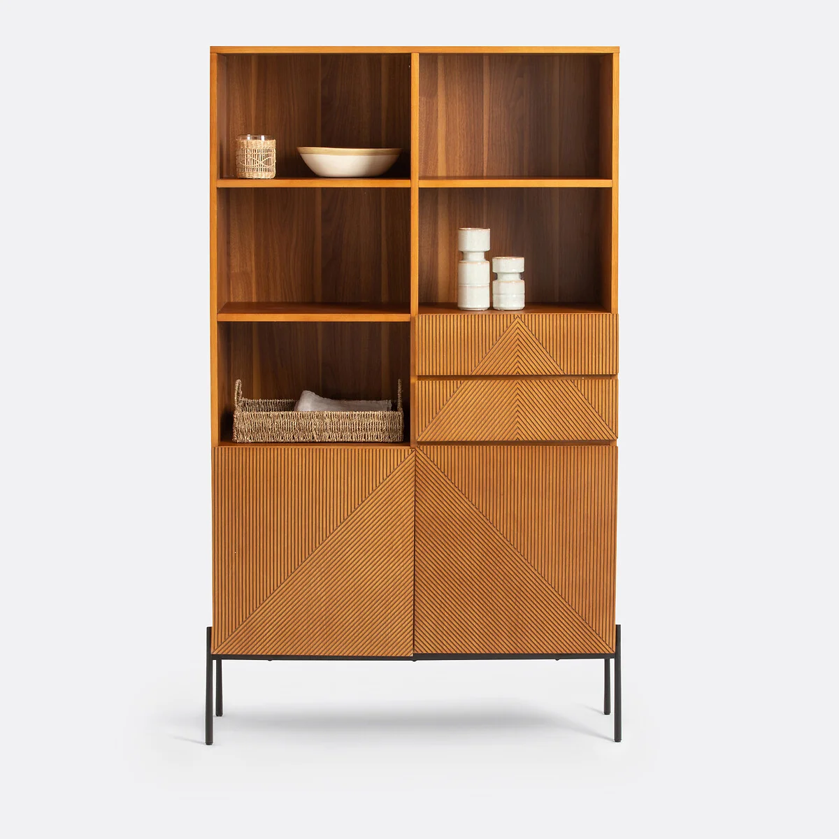 Les Signatures - Lodge Vintage Oak Veneer Style Bookcase – image 5