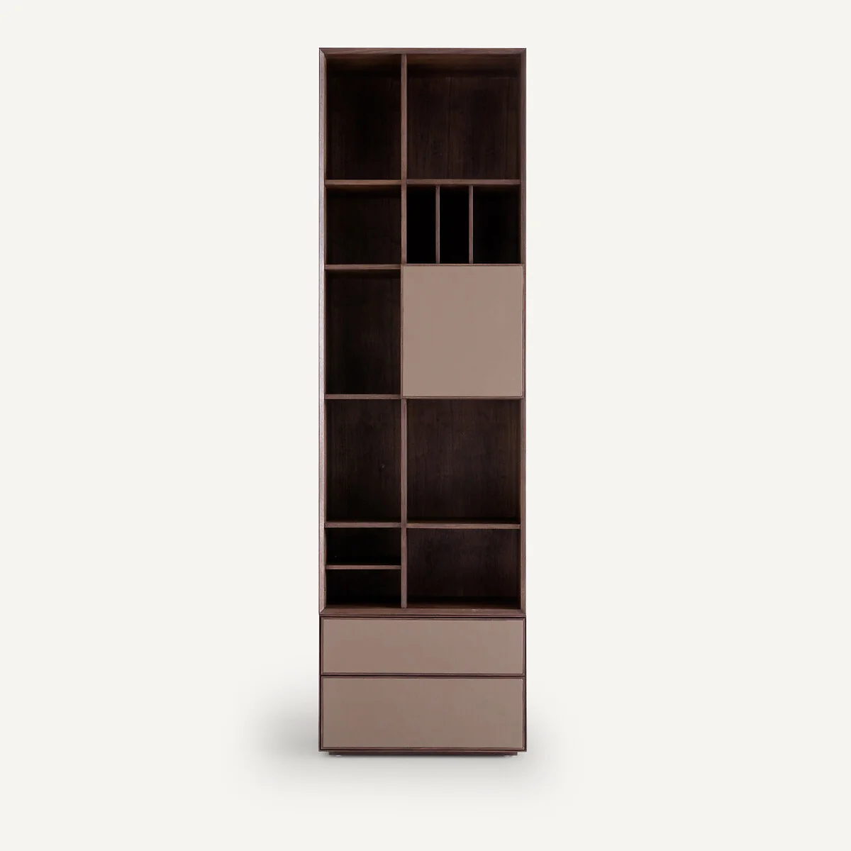Mikube Walnut Bookcase with Leather Door – image 8