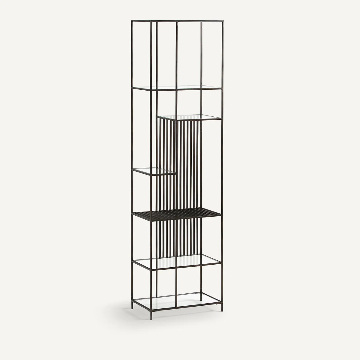 Rectiligne Metal & Glass Bookcase – image 2