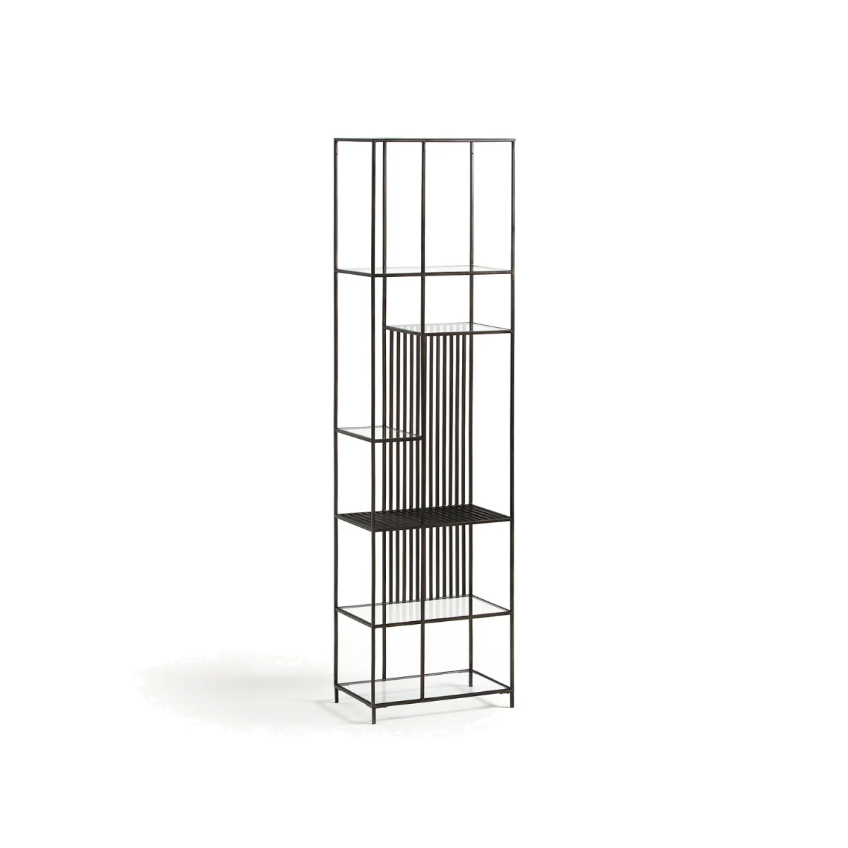 Rectiligne Metal & Glass Bookcase – image 1