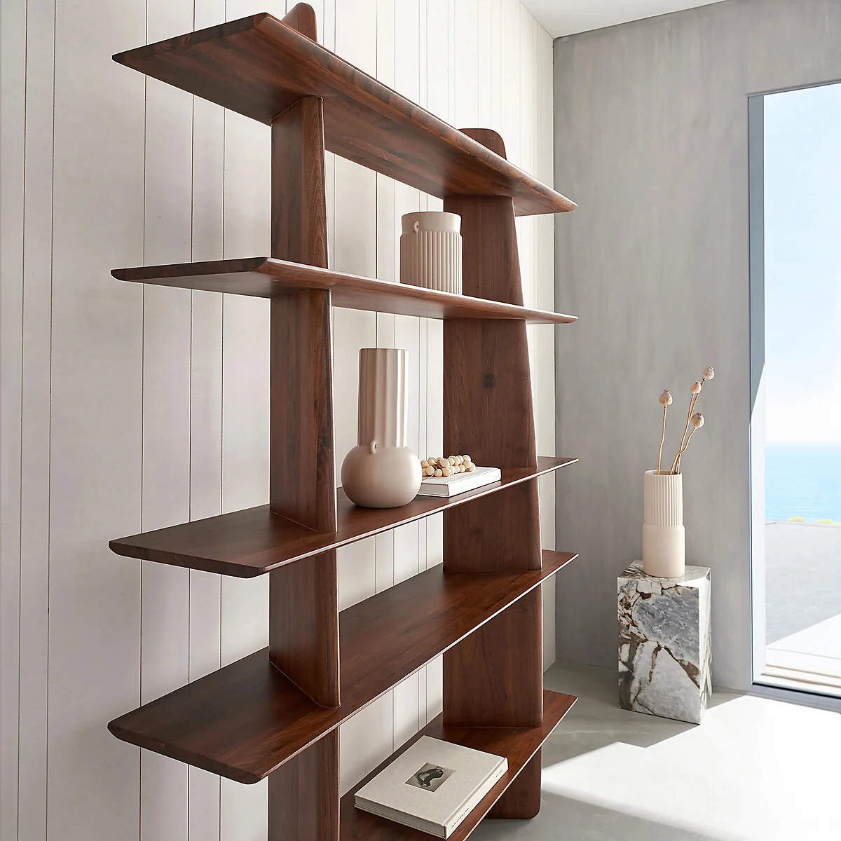 Iloss Solid Walnut Bookcase – image 2