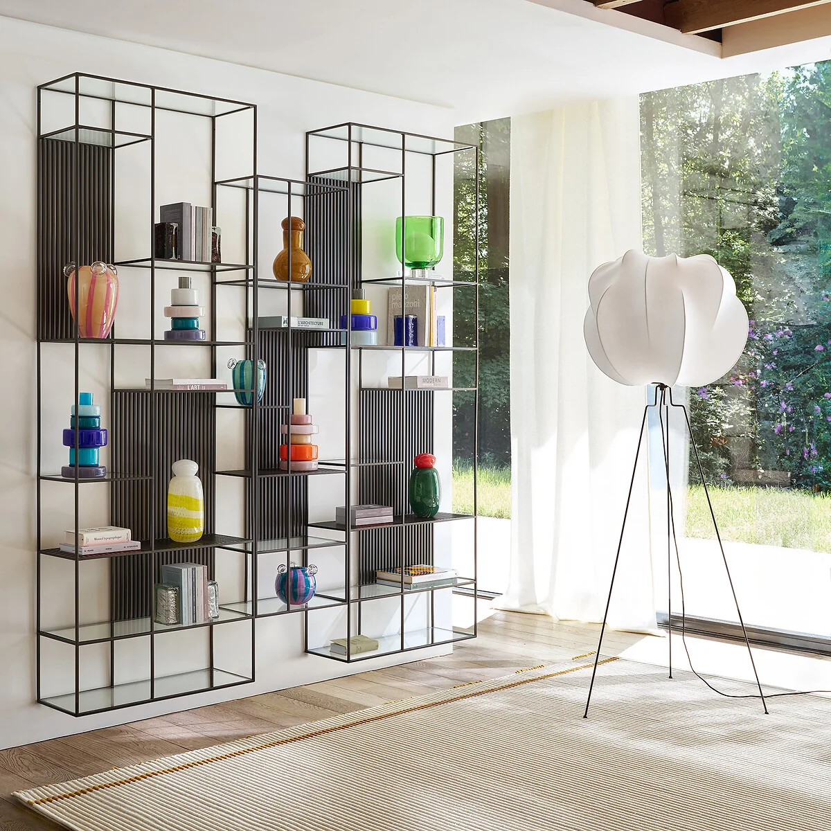 Rectiligne Metal & Glass Bookcase – image 2
