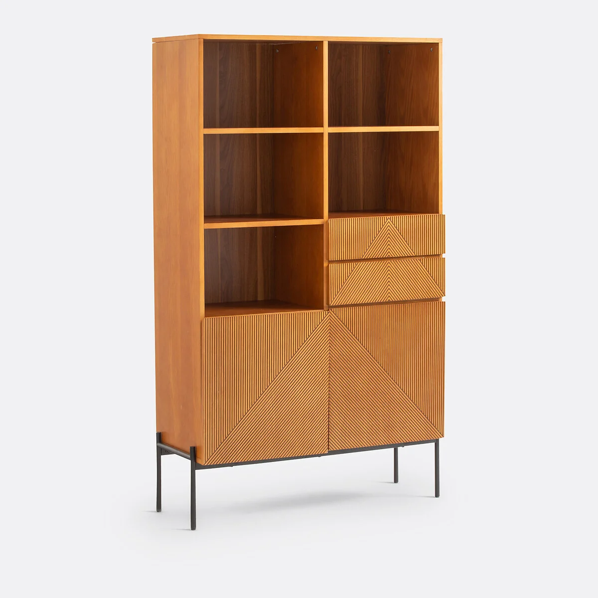 Les Signatures - Lodge Vintage Oak Veneer Style Bookcase – image 3