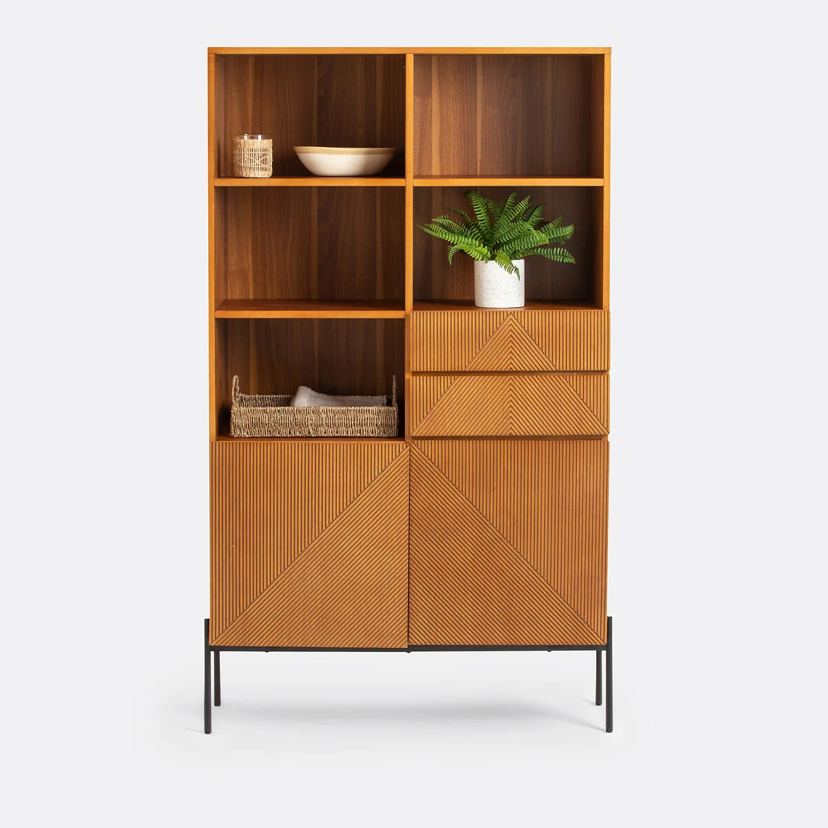 Les Signatures - Lodge Vintage Oak Veneer Style Bookcase – image 4