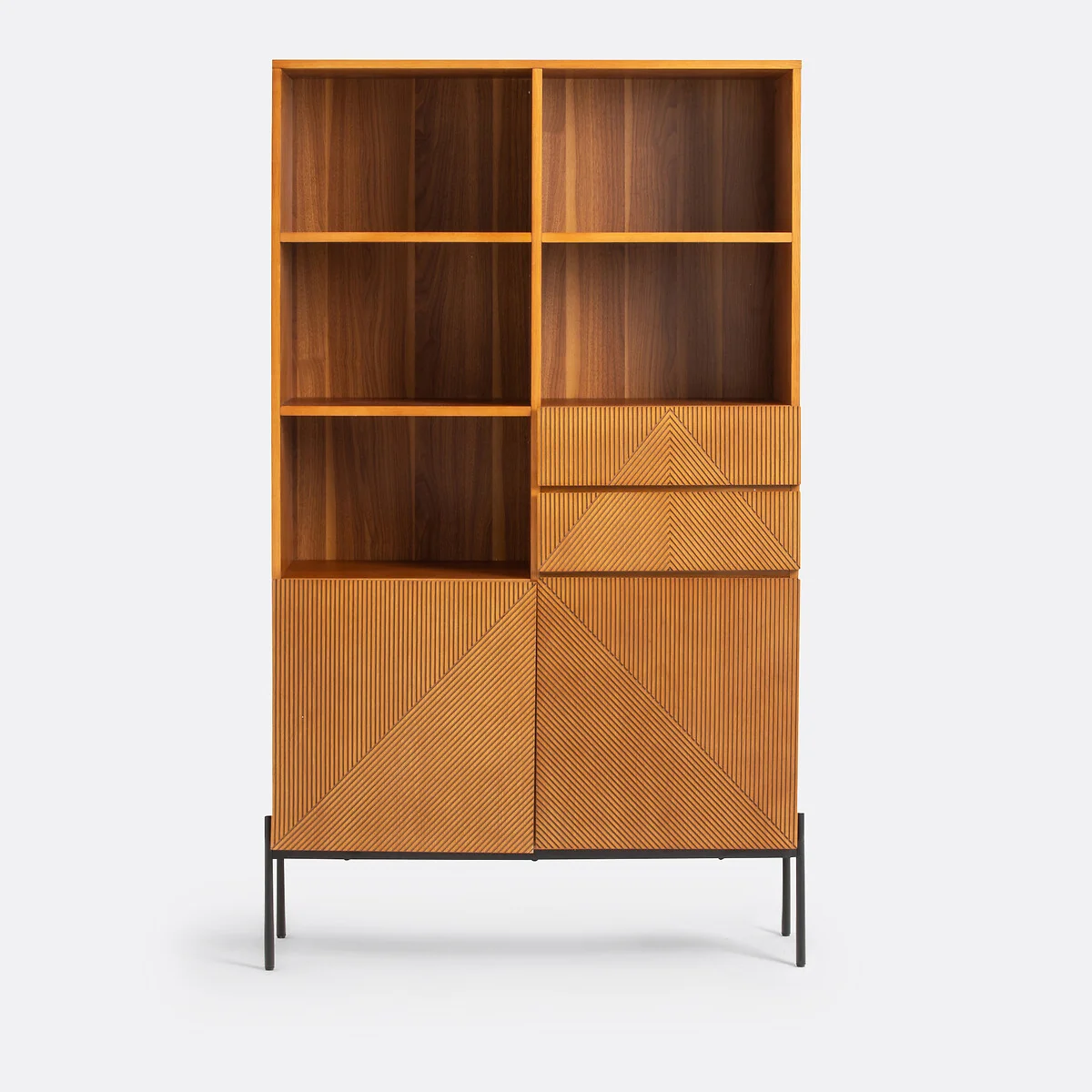 Les Signatures - Lodge Vintage Oak Veneer Style Bookcase – image 6