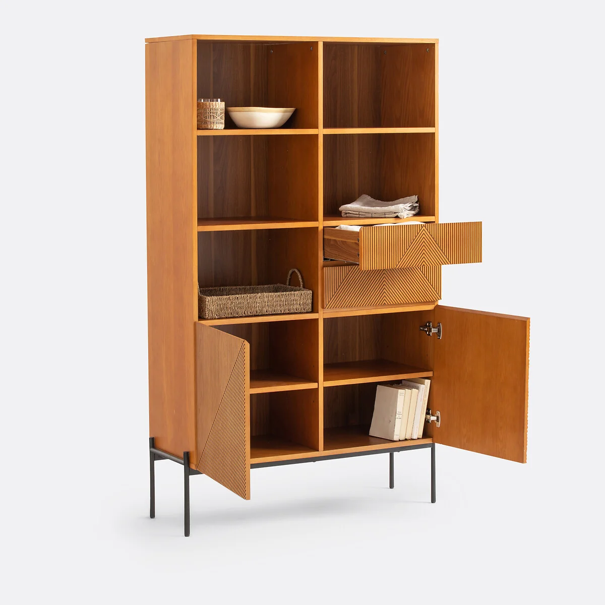 Les Signatures - Lodge Vintage Oak Veneer Style Bookcase – image 7