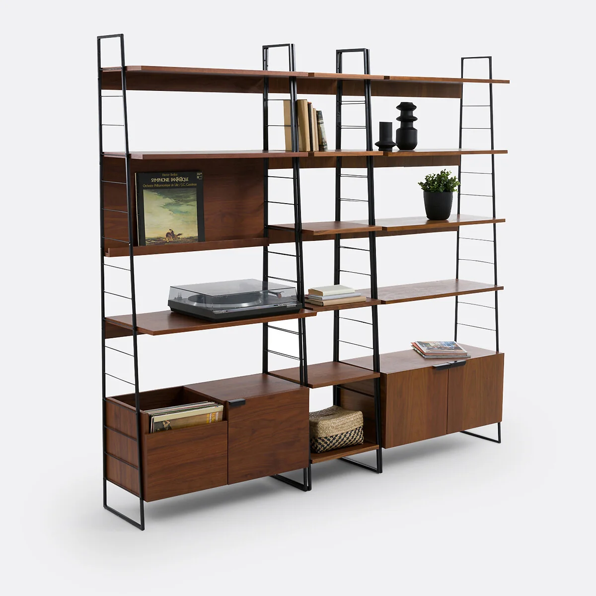 Watford Vintage Bookcase in Walnut Veneer – image 7