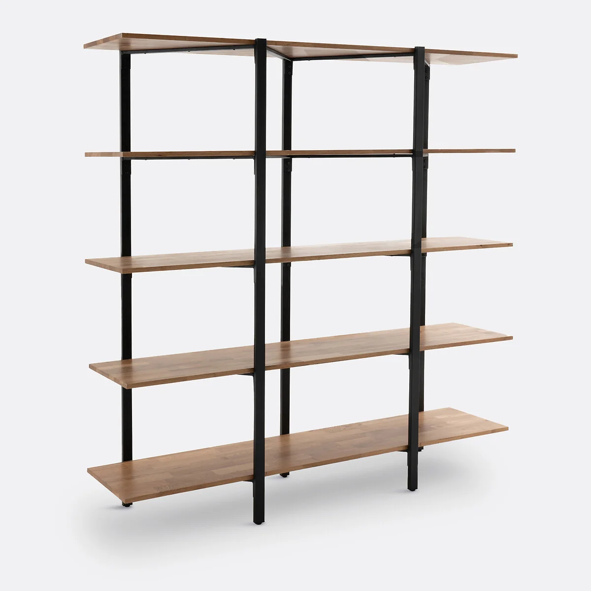 Hiba Large Solid Oak and Steel Shelving Unit – image 3
