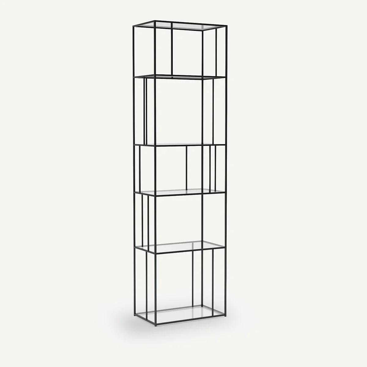 Parallel Metal & Glass Bookcase – image 2