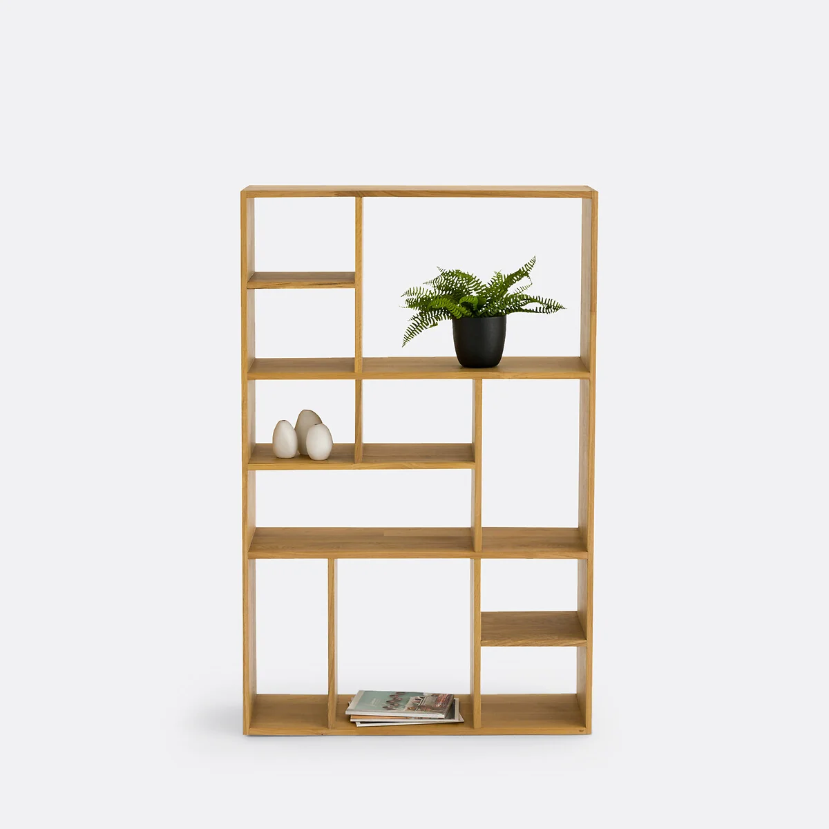 Rymo Asymmetric Bookcase in Finger-Jointed Oak – image 3