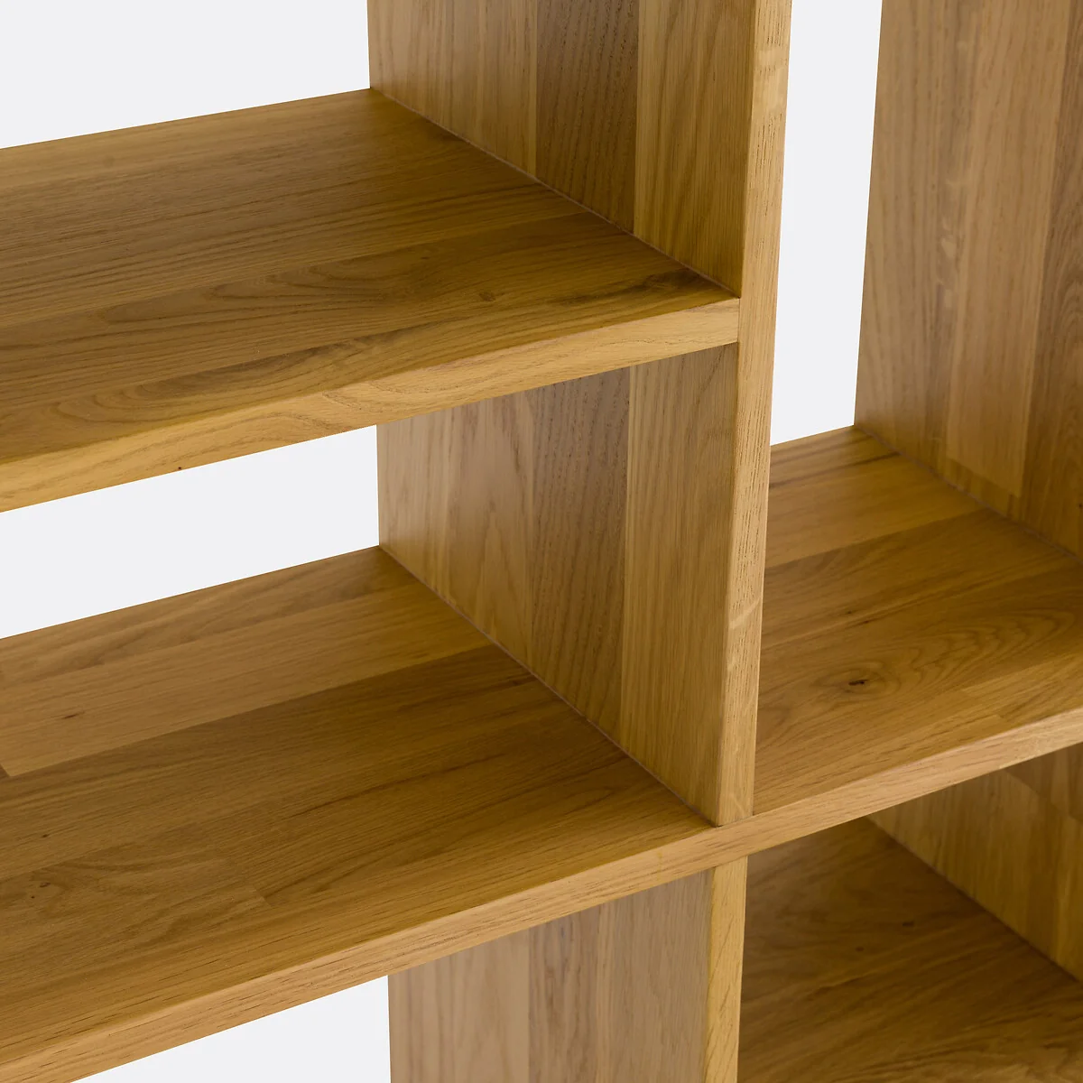 Rymo Asymmetric Bookcase in Finger-Jointed Oak – image 5