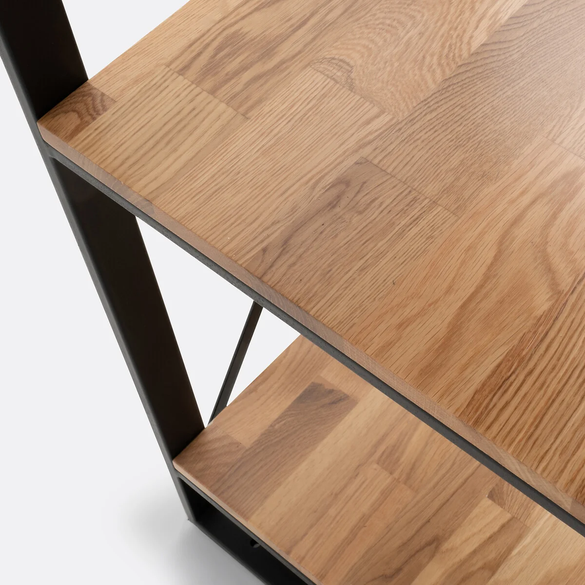 Hiba Bookcase in Solid Oak and Steel – image 5