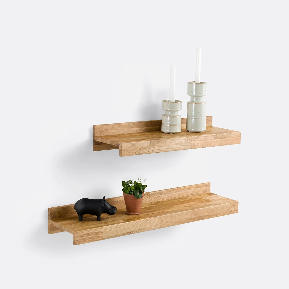 Hiba Wall Shelf in Solid Oak with Length 60cm – image 4