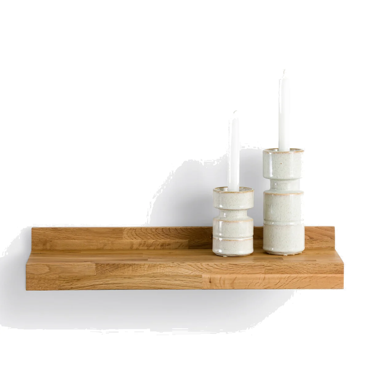 Hiba Wall Shelf in Solid Oak with Length 60cm – image 1