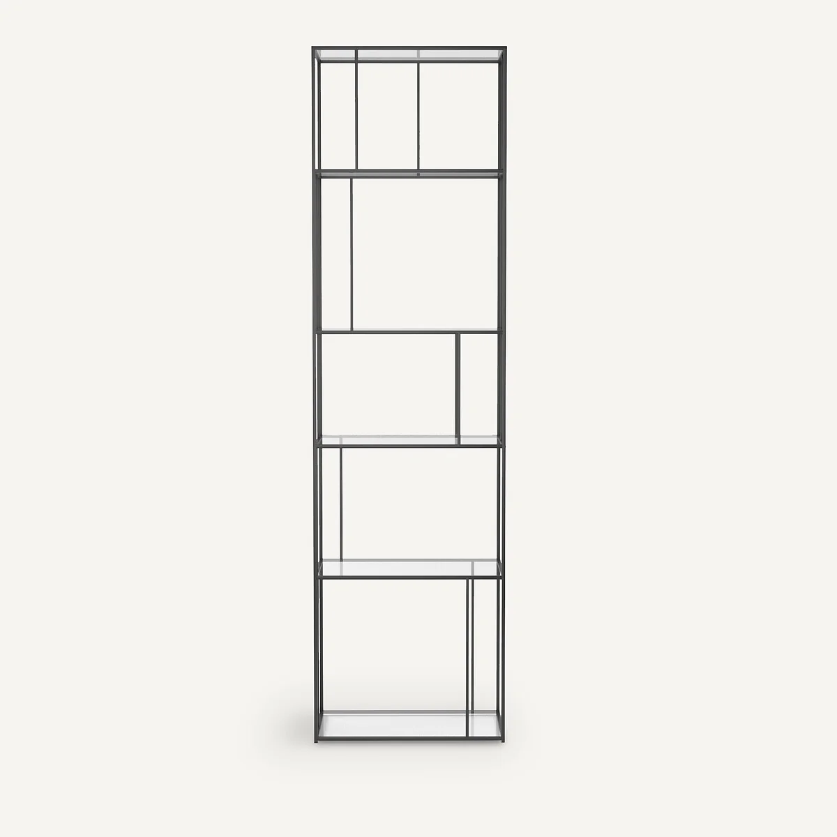 Parallel Metal & Glass Bookcase – image 2