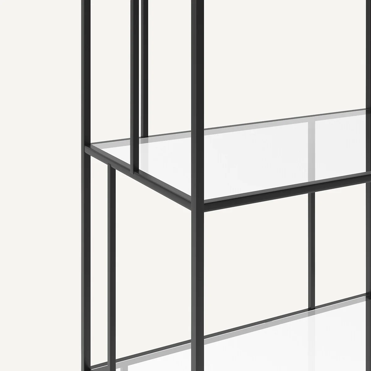 Parallel Metal & Glass Bookcase – image 3