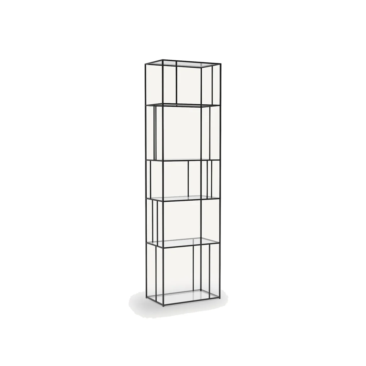Parallel Metal & Glass Bookcase – image 1