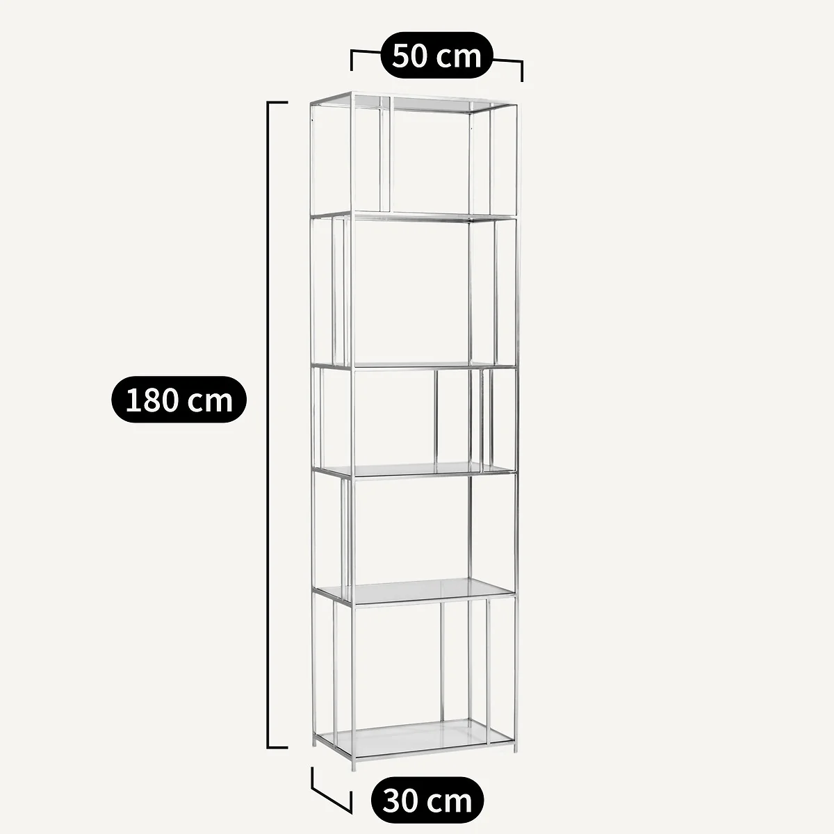 Parallel Minimalist Metal Bookcase – image 3