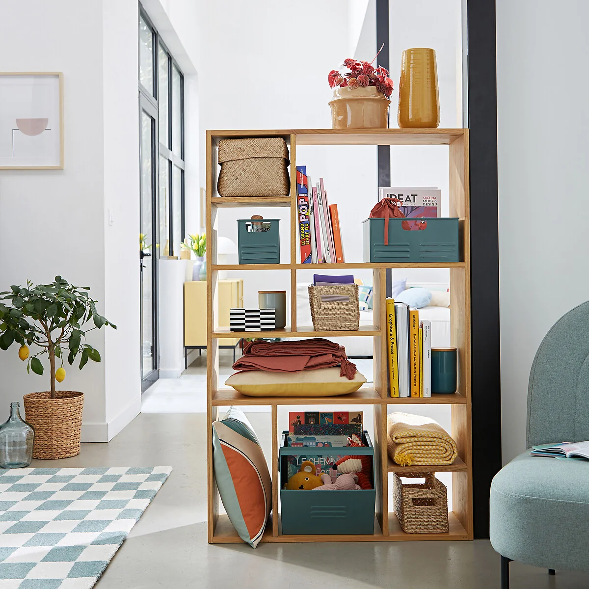 Rymo Asymmetric Oak Bookcase – image 3
