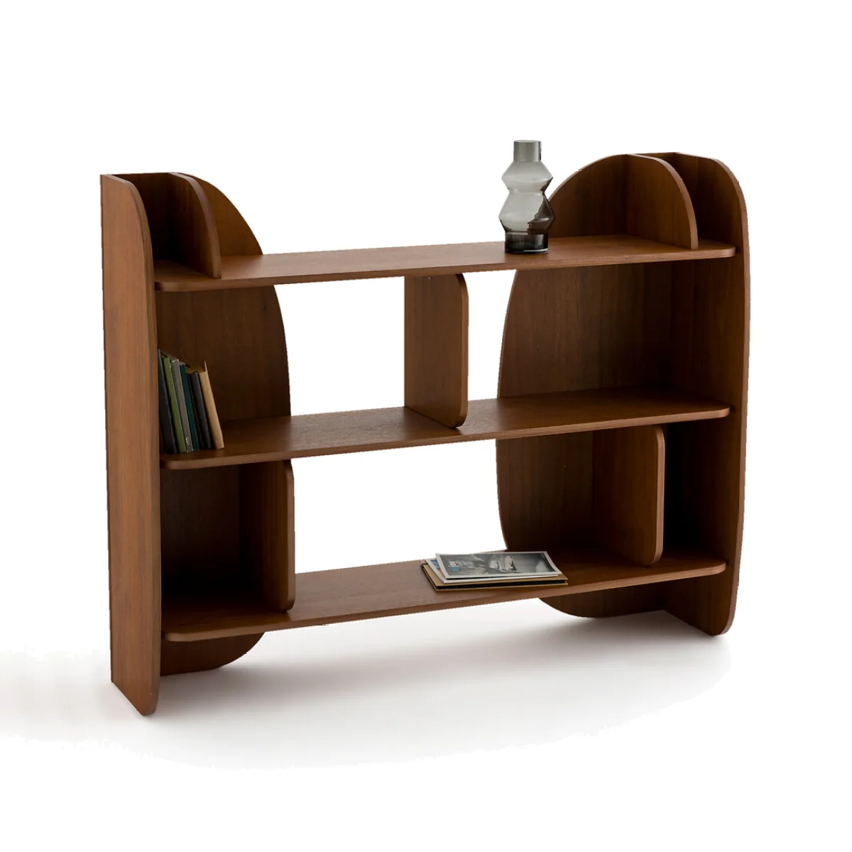 Gorman Walnut Low Bookcase – image 1