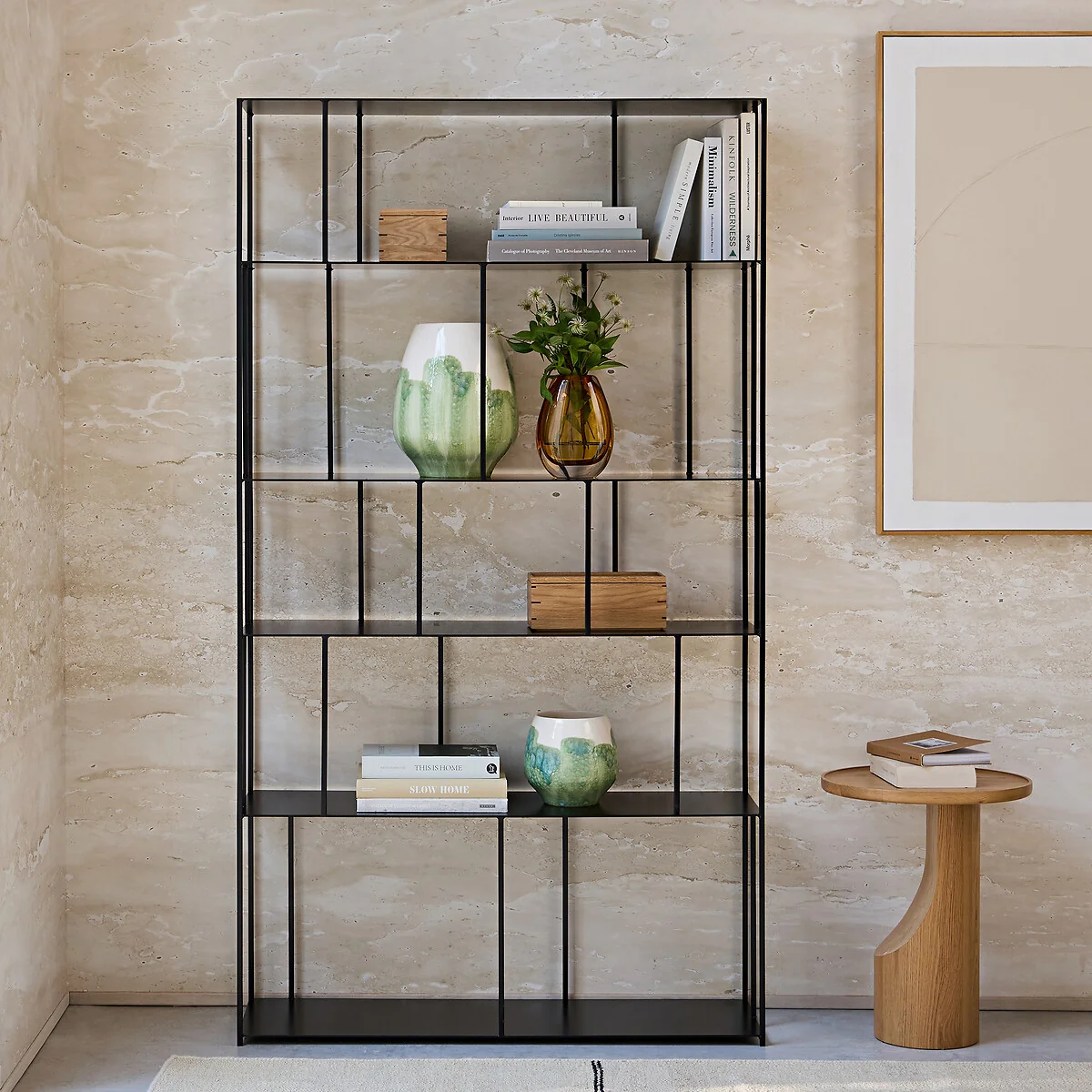 Parallel Wide Metal Bookcase – image 3