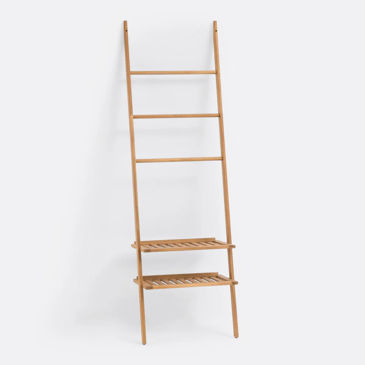 Ladder-Style Shelving Unit in Oiled Acacia with Teak Finish – image 3