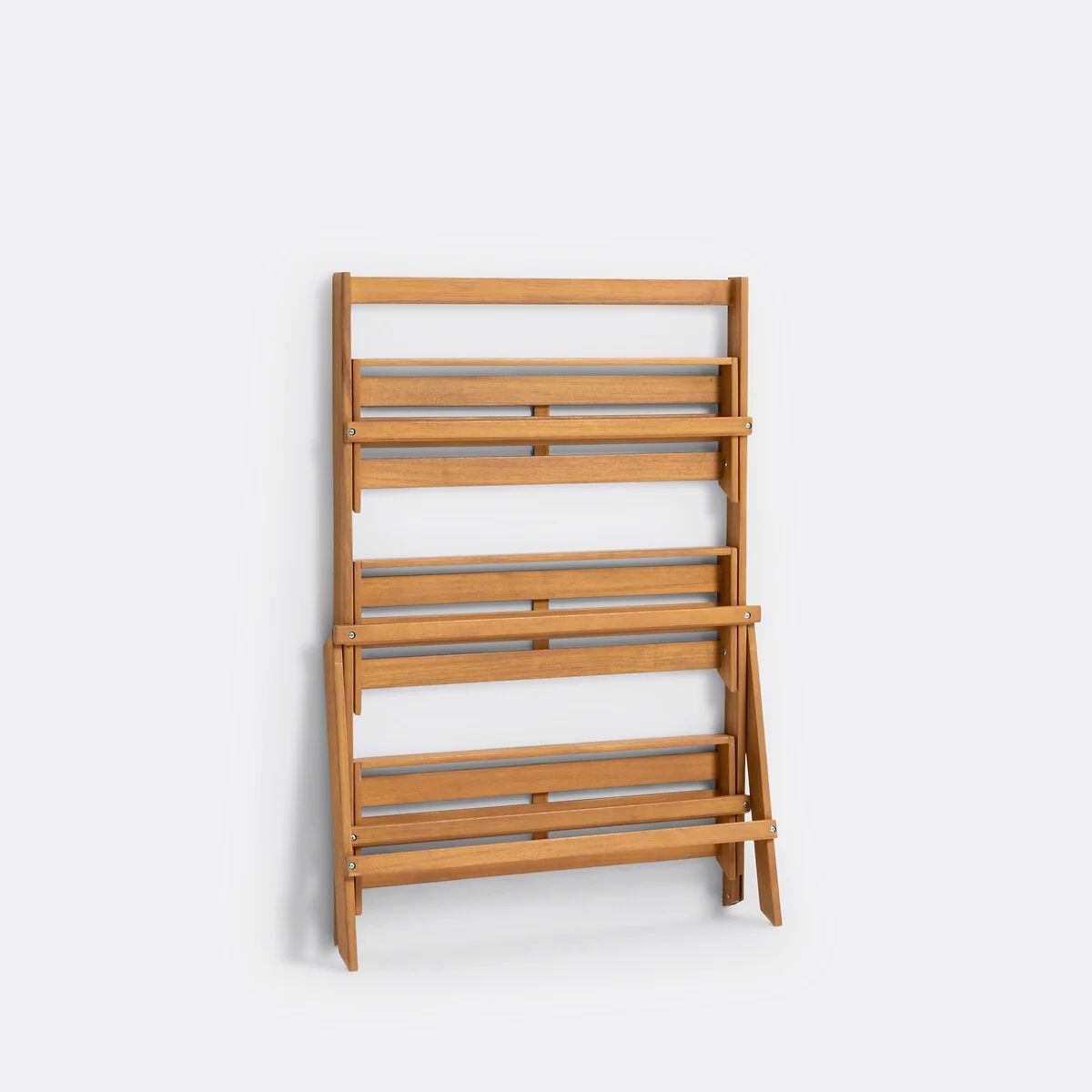Wassif Folding Acacia Shelving Unit – image 5