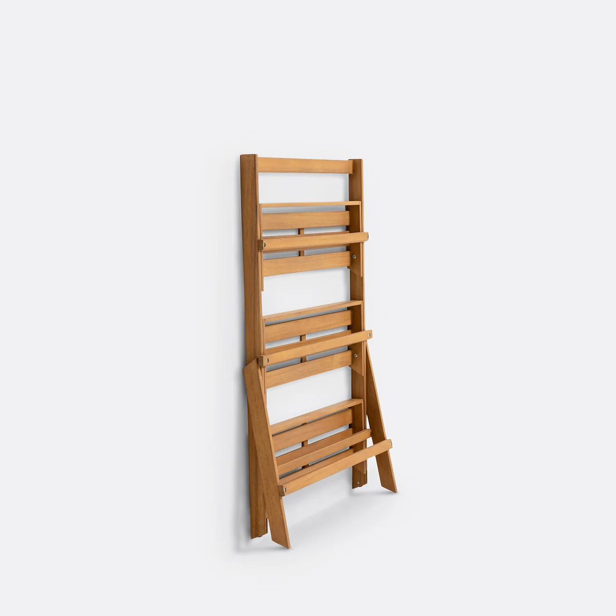 Wassif Folding Acacia Shelving Unit – image 6