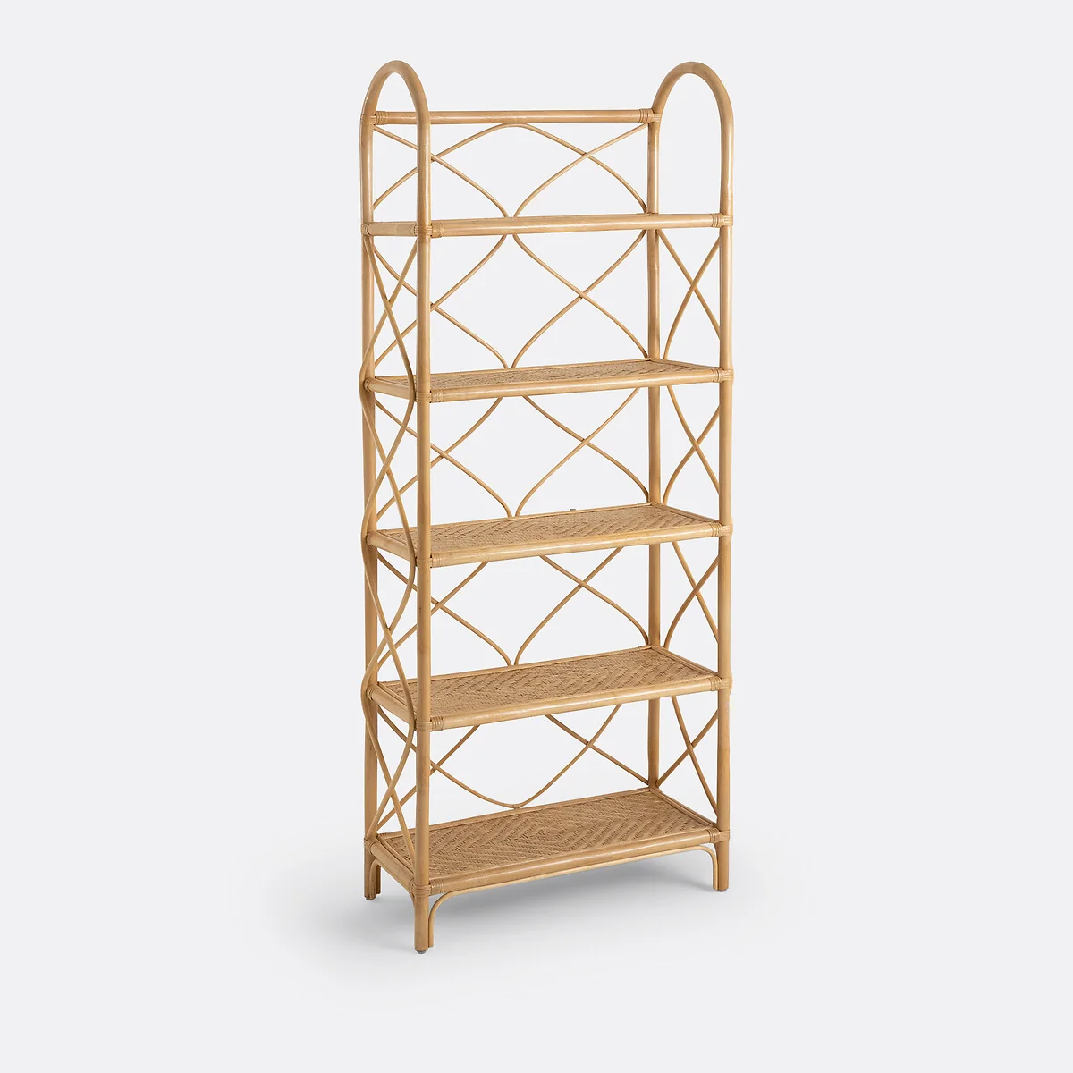 Malu Rattan Bookcase with 5 Shelves – image 2