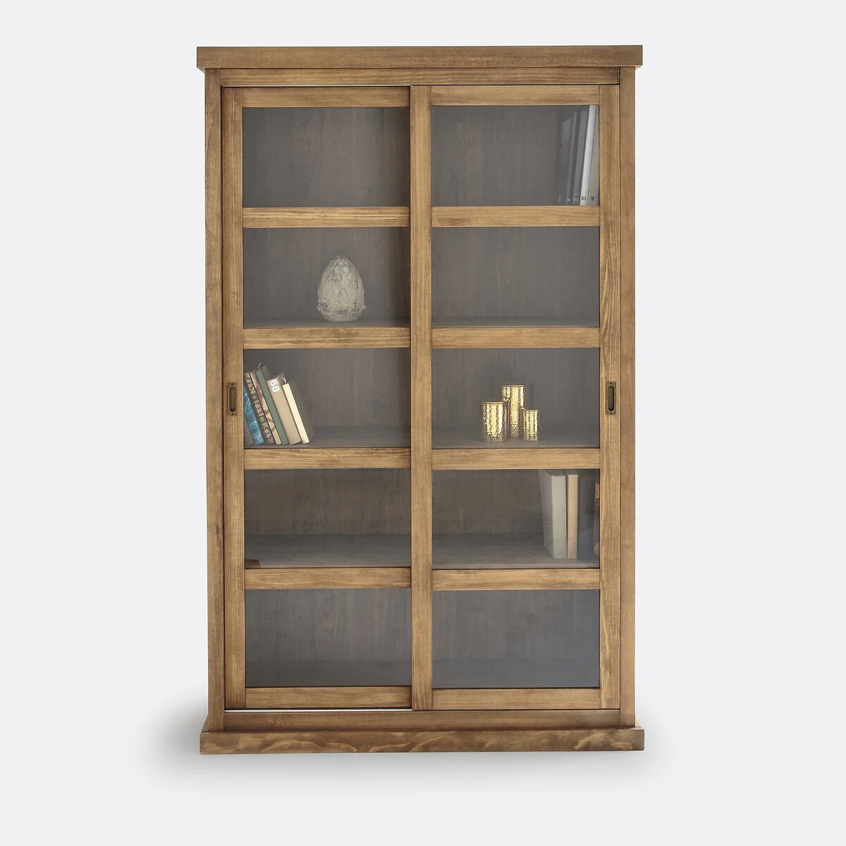 Lunja Sliding Door Double Bookcase – image 4