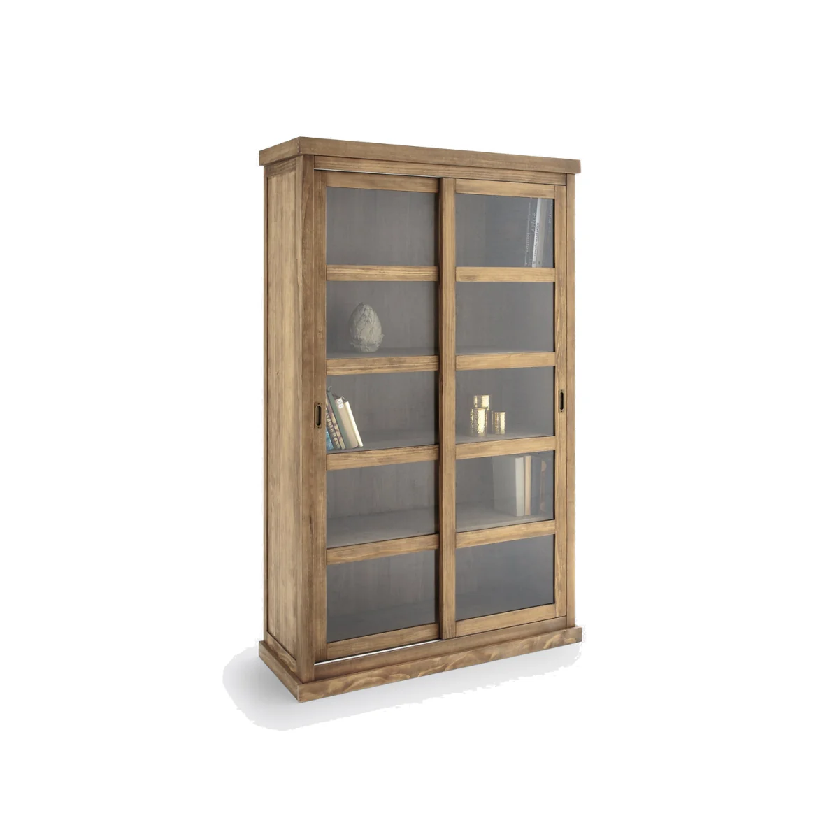 Lunja Sliding Door Double Bookcase – image 1